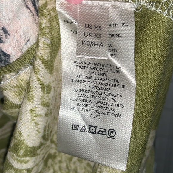 We the free paisley bohemian short sleeve vneck cotton blend tshirt oversized xs - Picture 8 of 8